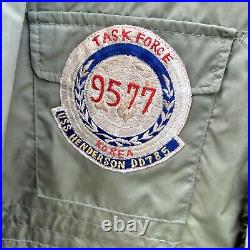 Korean War Patched Deck Jacket US Navy USS Henderson Named