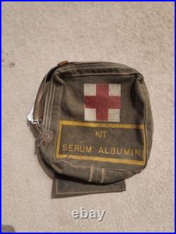 Korean War Rare Serum Albumin Medical Pouch. US Shipping Only