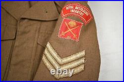 Korean War Royal Australian Infantry Sergeant's Battle Dress Uniform Named