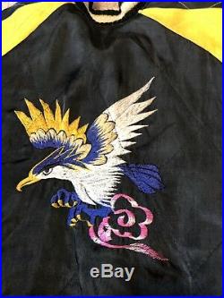 Korean War Satin Embroidered Souvenir Jacket- REVERSIBLE