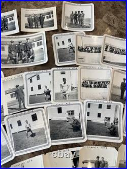 Korean War Soldier Photo Lot & Dog Tag Lackland AFB, Chanute AFB & Craig AFB