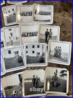 Korean War Soldier Photo Lot & Dog Tag Lackland AFB, Chanute AFB & Craig AFB