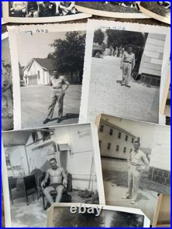 Korean War Soldier Photo Lot & Dog Tag Lackland AFB, Chanute AFB & Craig AFB