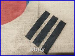 Korean War South Korea ROK Hand Painted Bring-Back Flag 17X22