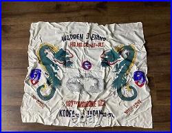 Korean War Souvenir Us Army 187th Pir Parachute Infantry Regiment Banner Flag