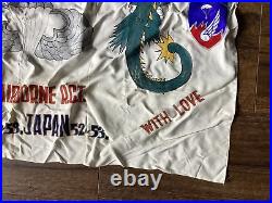 Korean War Souvenir Us Army 187th Pir Parachute Infantry Regiment Banner Flag