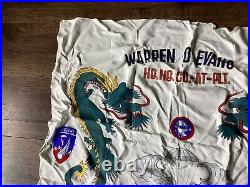 Korean War Souvenir Us Army 187th Pir Parachute Infantry Regiment Banner Flag