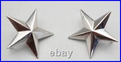 Korean War Sterling Army Brigadier General Star Shoulder Insignia Set by Meyer