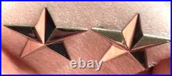Korean War Sterling Army Brigadier General Star Shoulder Insignia Set by Meyer