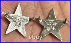 Korean War Sterling Army Brigadier General Star Shoulder Insignia Set by Meyer