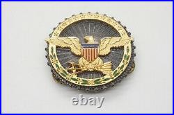 Korean War Sterling Army Secretary Of Defense Identification Badge SUPER RARE