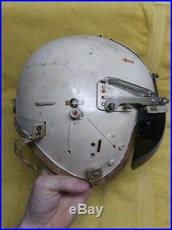 Korean War Style US Air Force USAF P-4A Pilot Flight Helmet MicCord L USED