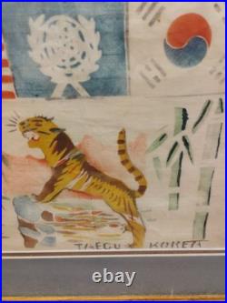 Korean War THANKS TO U. N. ARMY Blood Chit Silk Hankerchief Authentic Original