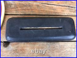 Korean War Trench Art Hand Painted Wood Large Medallion Plaque Dragon OOAK