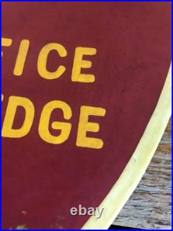 Korean War Trench Art Hand Painted Wood Large Medallion Plaque Dragon OOAK