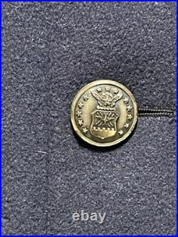 Korean War U. S. A. F. Blue Wool Overcoat With Bullion Chevrons Free Shipping