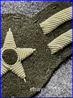 Korean War U. S. A. F. Blue Wool Overcoat With Bullion Chevrons Free Shipping