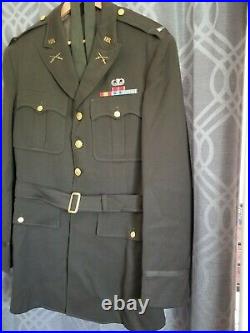 Korean War U. S. Army Class A Brown Wool Officers Uniform Jacket Named 1952 Dated