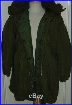 Korean War U. S. Army M-1951 Parka Fish Tail Dated 1953 Includes Liner/Hood Med