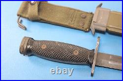 Korean War U. S. Army M1 Carbine Bayonet Knife + USM8A1 Scabbard TMN Turner Co