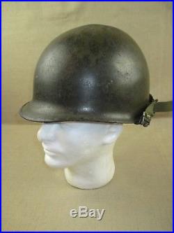 Korean War, U. S. Army M1 Combat Helmet with Complete Korean War M1 Helmet Liner
