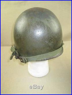 Korean War, U. S. Army M1 Combat Helmet with Complete Korean War M1 Helmet Liner