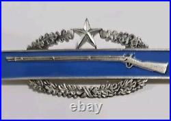 Korean War U. S. Combat Infantry Badge 2-war Cib E & H Simon Sterling Silver 3