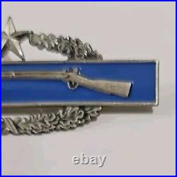 Korean War U. S. Combat Infantry Badge 2-war Cib E & H Simon Sterling Silver 3