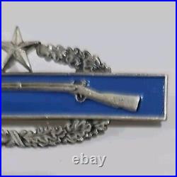 Korean War U. S. Combat Infantry Badge 2-war Cib E & H Simon Sterling Silver 3