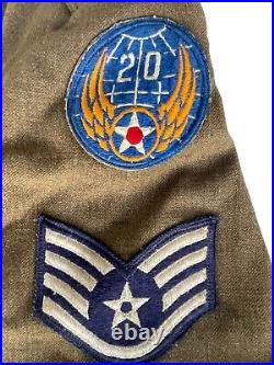 Korean War US Air Force Uniform Jacket Pants Cap Tie Belt OD VTG, Size R38