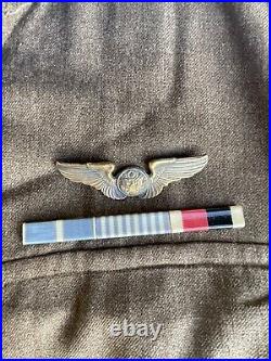 Korean War US Air Force Uniform Jacket Pants Cap Tie Belt OD VTG, Size R38