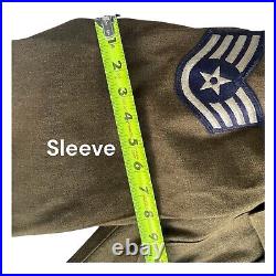 Korean War US Air Force Uniform Jacket Pants Cap Tie Belt OD VTG, Size R38