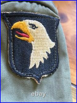 Korean War US Army 101st Airborne 506th Regt. M1 Helmet Liners and Overcoat