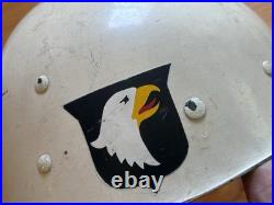 Korean War US Army 101st Airborne 506th Regt. M1 Helmet Liners and Overcoat