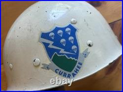 Korean War US Army 101st Airborne 506th Regt. M1 Helmet Liners and Overcoat