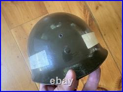 Korean War US Army 101st Airborne 506th Regt. M1 Helmet Liners and Overcoat