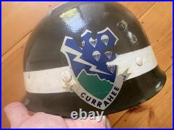 Korean War US Army 101st Airborne 506th Regt. M1 Helmet Liners and Overcoat