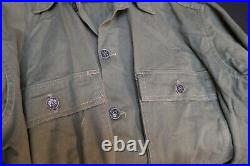 Korean War US Army 13 Star Button Duck Cotton Combat Field Shirt Early-War Issue