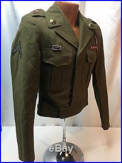 Korean War US Army 3rd Infantry Division Ike Jacket With Hat