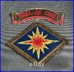 Korean War US Army 40th Infantry Division SSI Patch with Ball Of Fire Scroll 749V