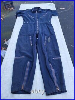 Korean War US Army Blue L-1A Flight Suit Size Medium-Long MFG Albert Turner