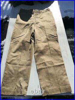 Korean War US Army Button Fly Men's Khaki Officer's Pants Size 38x31 1953