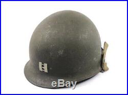 Korean War US Army Captain M1 Helmet 107th infantry named