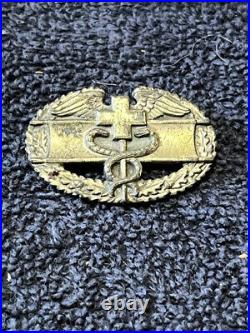 Korean War US Army Combat Medic Badge RoK Korea Made Pin-Back, Rare Original