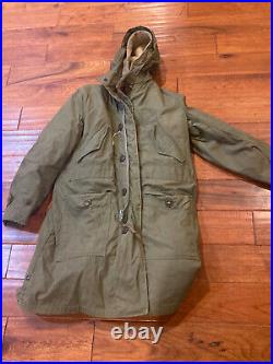 Korean War US Army Combat field jacket for cold weather size small, dated 1951