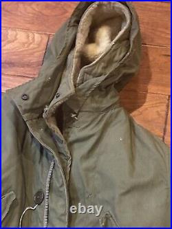 Korean War US Army Combat field jacket for cold weather size small, dated 1951