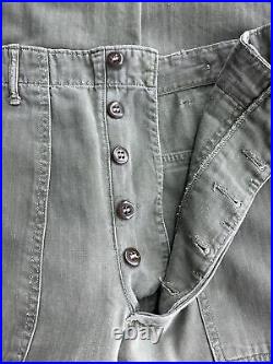 Korean War US Army HBT M1947 HBT Herringbone Twill Pants Trouser Small
