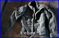 Korean War US Army Jacket with Korea Patch, Sgt Chevrons, Shoulder Patch