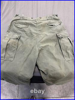 Korean War US Army M-1951 Field Trousers Shell Pants 1950's Size Large Regular