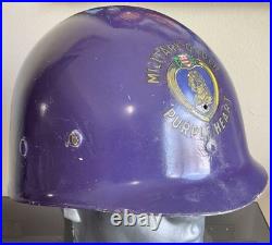 Korean War US Army M1 Helmet Liner Military Order Purple Heart Decal
